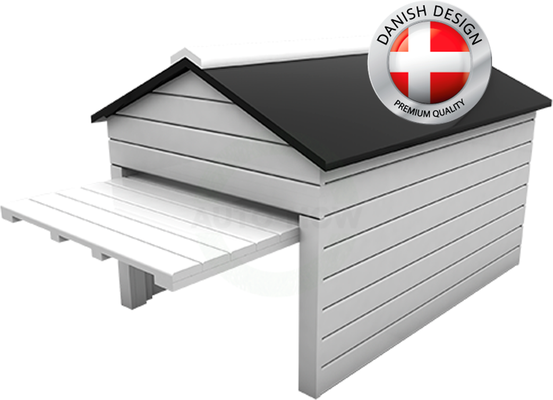 Caseta Robot cortacésped my robot home blanca y negra Caseta Robot cortacésped my robot home blanca y negra